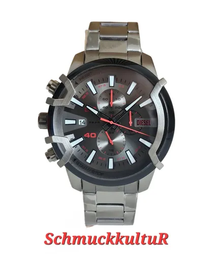 Diesel Uhr Griffed DZ4586 Herren Chronograph - Armbanduhr für Herren mit Chronograph, Edelstahl-Gehäuse und 50 m wasserdicht. Ideal für den modernen Look und jede Gelegenheit, kommt in Originalverpackung.