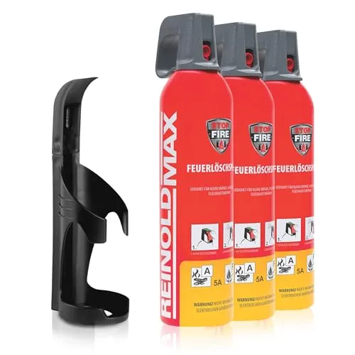 XENOTEC Premium Feuerlöschspray – 3 x 750ml mit Wandhalter von Xenotec