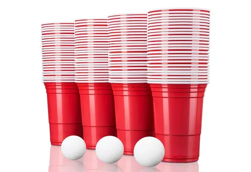 TRESKO Beer Pong Becher wiederverwendbar 473ml - 250-tlg. Partybecher Rot - Perfekt für jede Party! Diese hochwertigen Beer Pong Becher sorgen für unvergessliche Spielmomente. Robust, geruchs- und geschmacksneutral – ideal für Cocktails, Softdrinks und mehr. Feiere mit Stil!