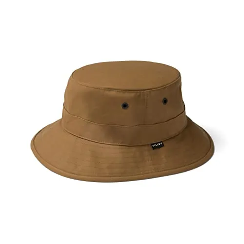 Tilley Damen Waxed Bucket Hat Schlapphut, British Tan, Large