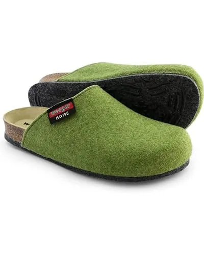 Pantoffelmann Bio Filzclogs - 36 Lind - Bio-Hausschuhe für Damen und Herren mit anatomischem Naturkork-Fußbett und rutschfester Filzlaufsohle. Hohe Langlebigkeit und umweltfreundlich durch handwerkliche Herstellung.