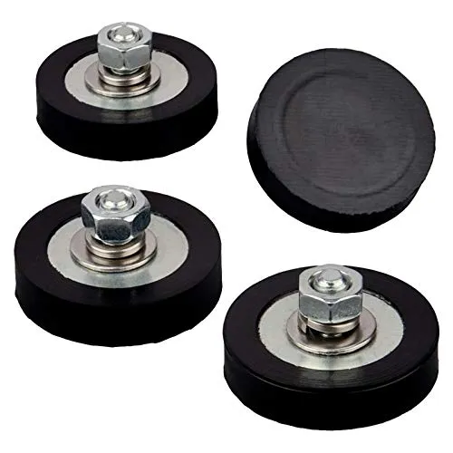 MUTUACTOR 4 sets Neodym Magnete Extra Stark,starker Neodymium-Magnettopf mit gummierter magnete wasserfest, magnetischer Zugkraft von 14 kg