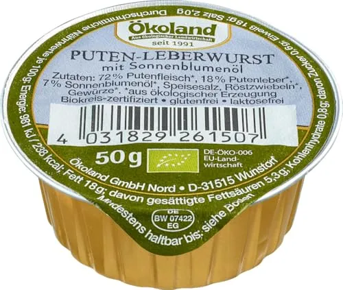 Puten-Leberwurst mit Sonnenblumenöl 12 x 50 g