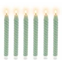 Relaxdays LED Stabkerzen 6er Set Grün in grün von Relaxdays
