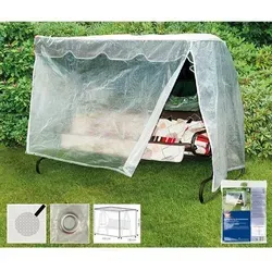 Schutzhülle transparent für Hollywoodschaukel 210x150x139 cm - Schützen Sie Ihre Hollywoodschaukel mit dieser transparenten Abdeckung vor Witterungseinflüssen. Robustes Material sorgt für Langlebigkeit und schützt Ihre Möbel effektiv vor Staub und Schmutz.