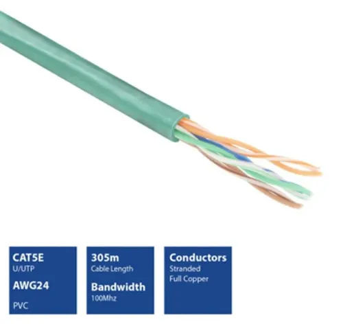 ACT 305m Cat5E Cable, 305 m, Grün