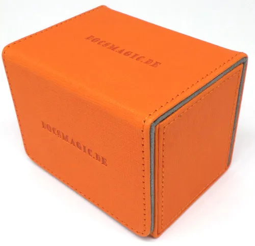 Docsmagic.de Premium Magnetic Sideflip Box 80 Orange + Deck Divider - MTG - PKM