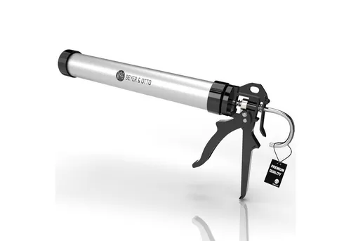 Beyer&Otto Kartuschenpistole Aluminium - Professionelle Klebepistole für präzises Auspressen von 600 ml Kartuschen, ergonomisch gestaltet und ideal für Handwerker und DIY-Enthusiasten.