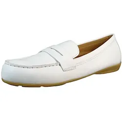 Gabor Mokassins Damen 31373534383236 Weiß 40 1/2 EU - Elegante Slipper aus hochwertigem Glattleder mit modischem Zierriemen. Der Gabor Mokassin vereint Stil und Komfort, ideal für den Alltag.