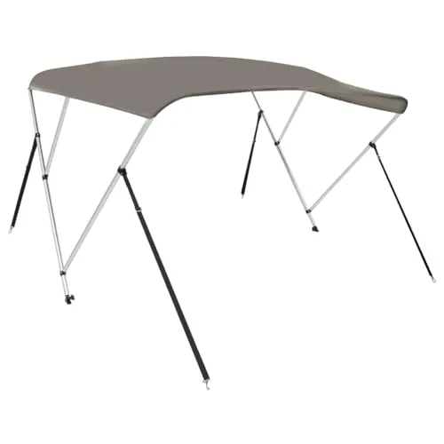 vidaXL 3-Bow Bimini Top, Bootsverdeck in grau von vidaXL