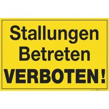 Schild - Stallungen betreten verboten ! - 309841-30 x 20 cm