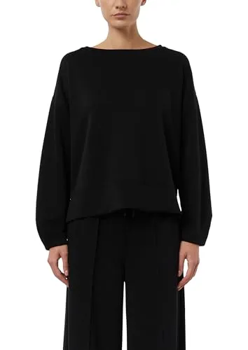 Comma Weiches Sweatshirt mit Faltendetail am Arm - Kombinieren Sie Stil und Komfort mit diesem weichen Sweatshirt. Das Faltendetail am Arm und der seitlich geschlitzte Saum verleihen einen modernen Look. Ideal für den Alltag und vielseitig einsetzbar.
