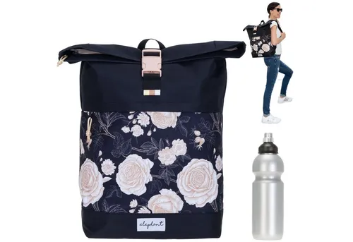 ELEPHANT Rucksack Damen A4 groß 13038 - Freizeitrucksack mit Geheimfach und Laptopfach für 15,6 Zoll, inklusive Trinkflasche. Ideal für Sport und Reisen, wasserabweisend und pflegeleicht.