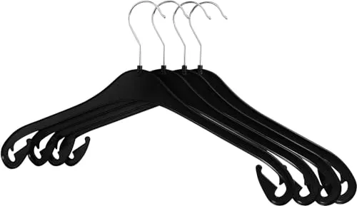 RSR-Hangers® Kleiderbügel NA 47 cm - 40 Stück aus Kunststoff Hemdenbügel 360° drehbarer Haken Blusenbügel Kunststoff Schwarz schneller Versand