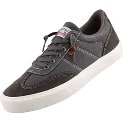 Dockers by Gerli Sneaker Textil - Graue Slip-Ons - Halbschuhe aus robustem Canvas mit Velourslederdetails für einen stilvollen Look. Ideal für den täglichen Gebrauch und bietet den ganzen Tag über Komfort und Unterstützung.