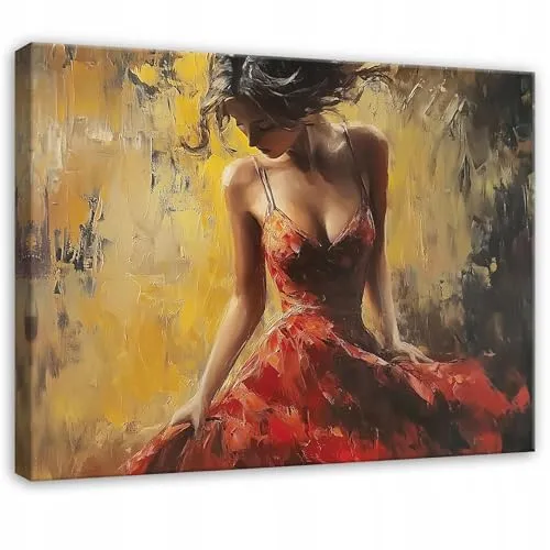 Wallarena Leinwand Abstrakt Mehrfarbig 60x40 cm in gelb von Wallarena