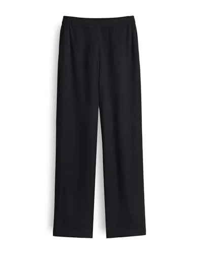OPUS Damen Wide Leg Pants | Schlupfhose MAROU TRAVEL aus leichtem Viskose Twill Black, 40