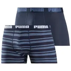 PUMA Boxershorts PUMA MEN EVERYDAY PLACED LOGO BOXERS 2P (Packung, 2er Pack) mit Logo Webbund blau M