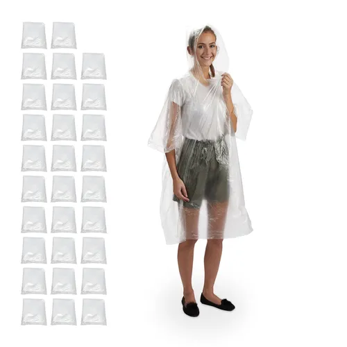 Regenponcho transparent Regencape Regenbekleidung Regenumhang Raincape Set 30 x