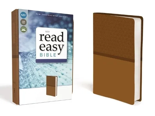 Produktbild NIV, ReadEasy Bible, Large Print, Leathersoft, Tan, (Leather Bound) (US IMPORT)