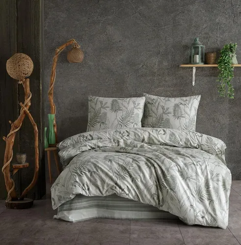 yadetextil Bettwäsche-Set Tuva 155x220 cm, 2-teilig in oliv von yadetextil