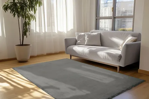 Obsession Fellteppich Eternity 500, grau 200x290 cm - Teppich in uni carbongrau, 45 mm hoch, maschinell gewebt, weich & kuschelig, ideal für ein gemütliches Zuhause.