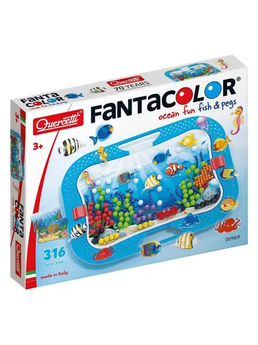 Quercetti - Ocean Fun Fish & Pegs Insert Mosaic 316 pcs.