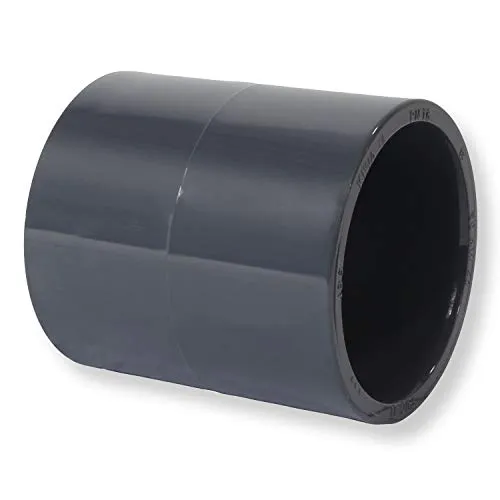 Paradies Pool PVC Fitting Klebemuffe Ø 50mm PVC-U Muffe Rohrverbinder Rohr Schlauch Klebefitting zum verkleben, Qualität aus Europa, Menge: 1 Stück