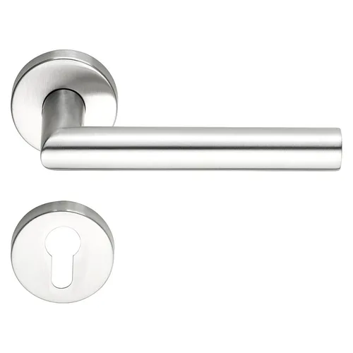 Rosettengarnitur TOULOUSE PZ Edelstahl matt TS=38-43mm