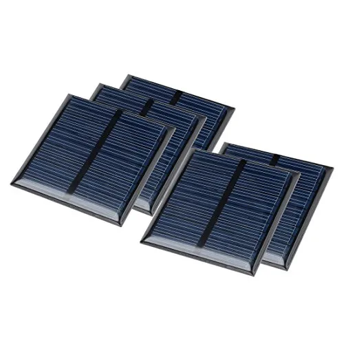 sourcing map 5Stk 5,5V 60mA Poly Mini Solar Cell Paneel Modul DIY für Phone Ladegerät DE