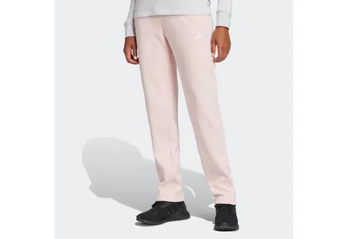 adidas Damen Essentials SMALL Logo Feel Cozy Open Hem Pant, Sandy pink, S - Trainingshosen, feuchtigkeitsregulierend und atmungsaktiv für optimalen Komfort während des Trainings.