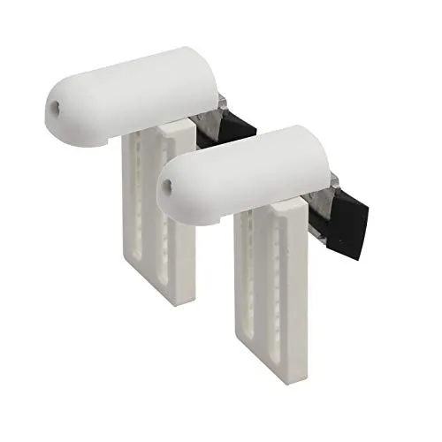 Ventanara® Klemmträger mit Dichtungspad Rollo Jalousie ohne Bohren Klemmfix 2 Stück (Universal Klemmträger, Weiß)