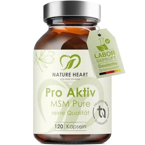 Nature Heart MSM Pure Pro Aktiv 120 Kapseln – Hochreines MSM für aktive Menschen