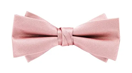 axy Herren Fliege Schleife im Seidenlook, bereits gebunden, Konfirmation verstellbar Hochzeitsfarbe FLI4B (Altrosa)
