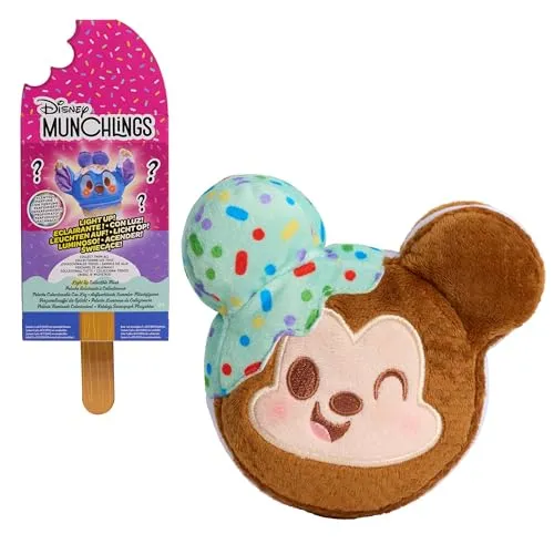 Just Play Disney Munchlings Light-Up-Plüschspielzeug mit Duft zum Sammeln, 11,4 cm großes Stofftier, Kinderspielzeug ab 0 Jahren