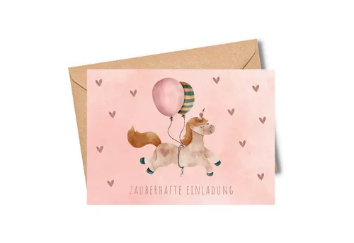 MeinBaby123® Einladungskarten Kindergeburtstag inkl. 10 Umschläge, Kindergeburtstag Jungs und Mädchen, Geburtstagseinladungen Kinder