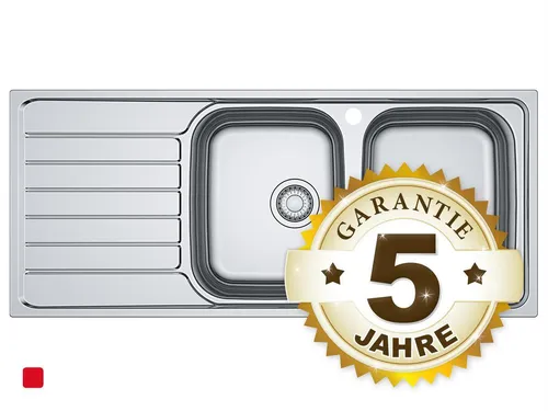 Franke Spark SKX 621 Edelstahlspüle - 2-Spülbecken mit praktischer Abtropffläche, ideal für moderne Küchen. Robustes Edelstahl-Material sorgt für Langlebigkeit und einfache Pflege.