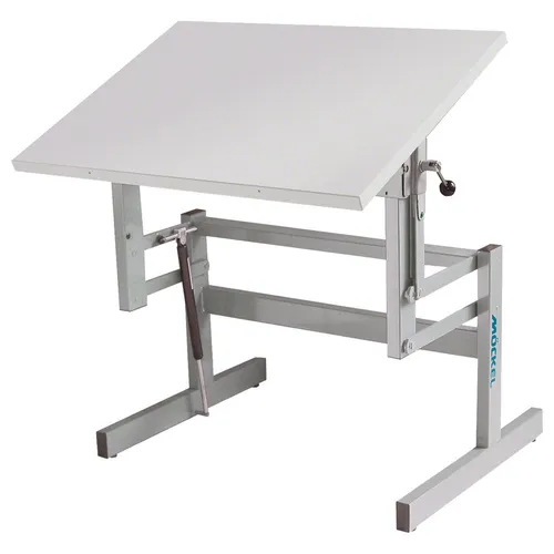 Sitz-Steharbeitstisch Ergo S52 R, BxTxH 80x60x52-102 cm, mit Rollen, grau/grau