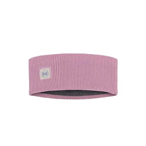BUFF® Crossknit Headband Camelia Pink für Unisex Erwachsene - Stylisches und funktionales Stirnband aus schnelltrocknendem Material, ideal für sportliche Aktivitäten. Reflektierende Elemente sorgen für zusätzliche Sichtbarkeit.