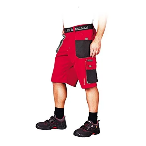 Leber & Hollman Herren Arbeitshose LH-FMN-TS - Arbeitsshorts aus 65% Polyester und 35% Baumwolle, mit multifunktionalen Taschen für optimalen Komfort und hohe Strapazierfähigkeit – ideal für Handwerk und Industrie.