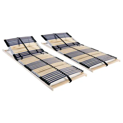 vidaXL Lattenroste 2 Stk. 90x200 cm mit 7 Zonen - Hochwertige Lattenroste mit 42 Latten für optimale Unterstützung, verstellbare Mittelzone und einfacher Zusammenbau. Ideal für eine erholsame Nachtruhe.