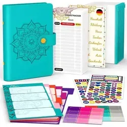 Budget Planner Deutsch A6 - Finanzplaner für Haushaltsbuch und Geldverwaltung - Praktischer Budget Planner für eine strukturierte Finanzplanung auf Deutsch. Nachhaltig und wiederverwendbar, ideal für die langfristige Nutzung. Perfektes Geschenk für jeden Anlass!