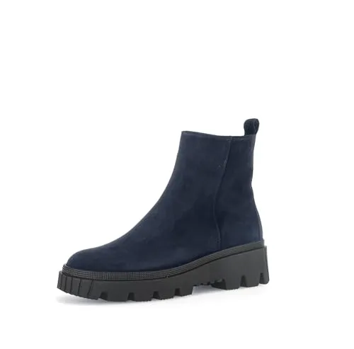 Gabor Damen Biker Boots, Frauen Stiefeletten,Wechselfußbett,Best Fitting,gefüttert,Stiefel,Bootee,Booties,Pazifik (schwarz),42.5 EU / 8.5 UK