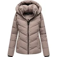 Marikoo Winterjacke Sahnemausii grau L (40) mit abnehmbarer Kapuze - Stylische Winterjacke mit 6 praktischen Taschen und hohem Kragen. Ideal für kalte Tage, bietet besten Tragekomfort und Flexibilität dank abnehmbarer Kapuze.