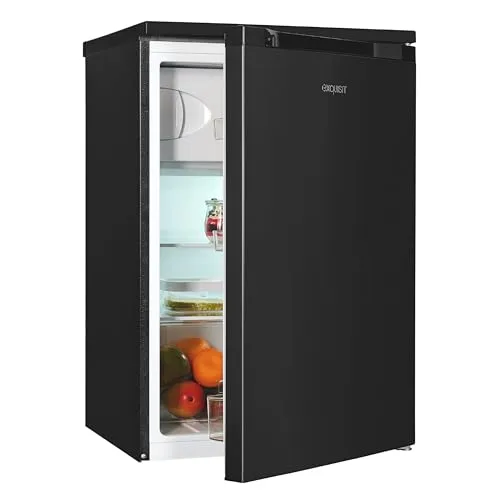 Exquisit Kühlschrank KS515-4-051C inoxlook-az in schwarz von Exquisit