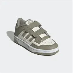 adidas Unisex Kinder Rapid Court Kinderschuhe, Silver Pebble/Cloud White/FTWR White, 29 EU - Klettverschluss für einfaches An- und Ausziehen. Robuste Sohle und stylisches Design, ideal für sportliche Aktivitäten und den Alltag.
