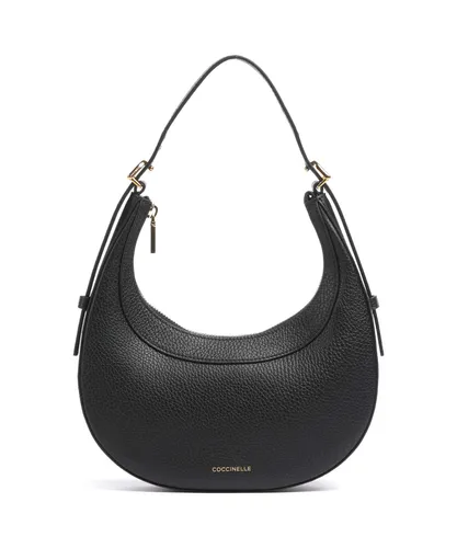 Coccinelle Whisper Schultertasche schwarz E5PIP530101-001 - Damen-Schultertaschen aus hochwertigem genarbtem Rindsleder, stilvoll und vielseitig für jeden Anlass.