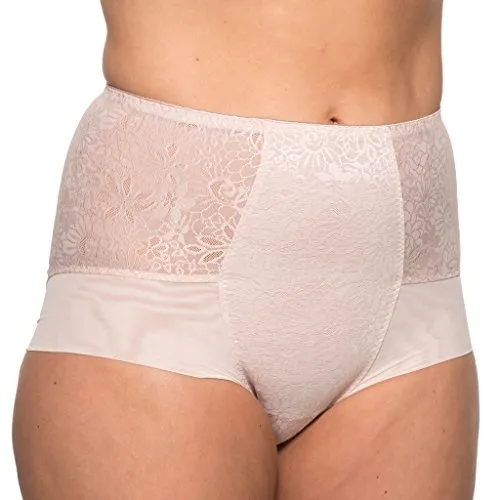 ulla Lingerie Miederslip Alice 3810 Nude 42 - Funktionsunterwäsche aus hochwertigem Power-Lace für eine perfekte Silhouette. Nahtloser Beinabschluss und Tüllunterlegung sorgen für höchsten Tragekomfort.