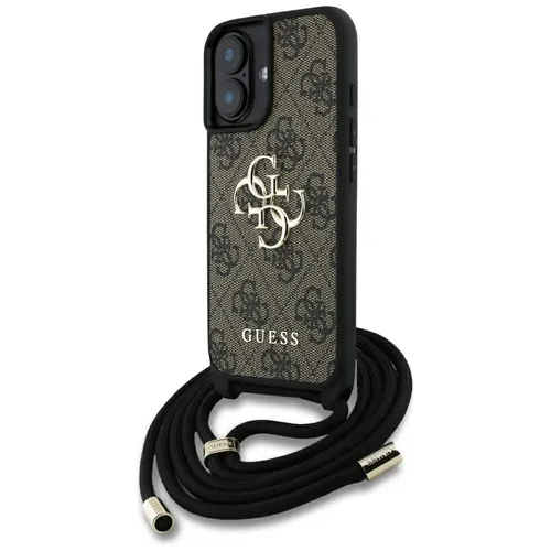 CG MOBILE Guess 4G Big Logo Cord Stap Crossbody Hülle für iPhone 16 Plus