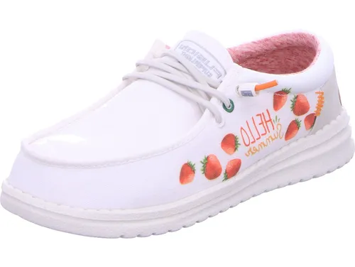 Fusion Emma Print Strawberry White EU 40 Slipper - Damen Slipper aus Synthetik, federeleicht und ideal für sonnige Tage am Hafen oder in der Stadt. Stil und Komfort für jeden Freizeitlook.